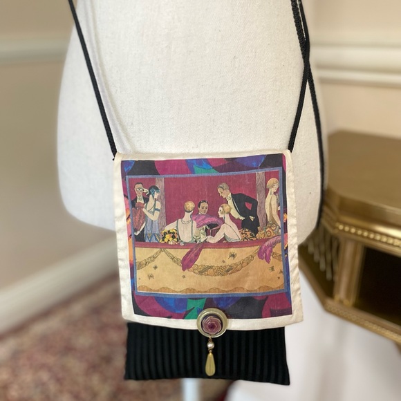 Vintage Silk Hand painted Purse - Picture 6 of 8